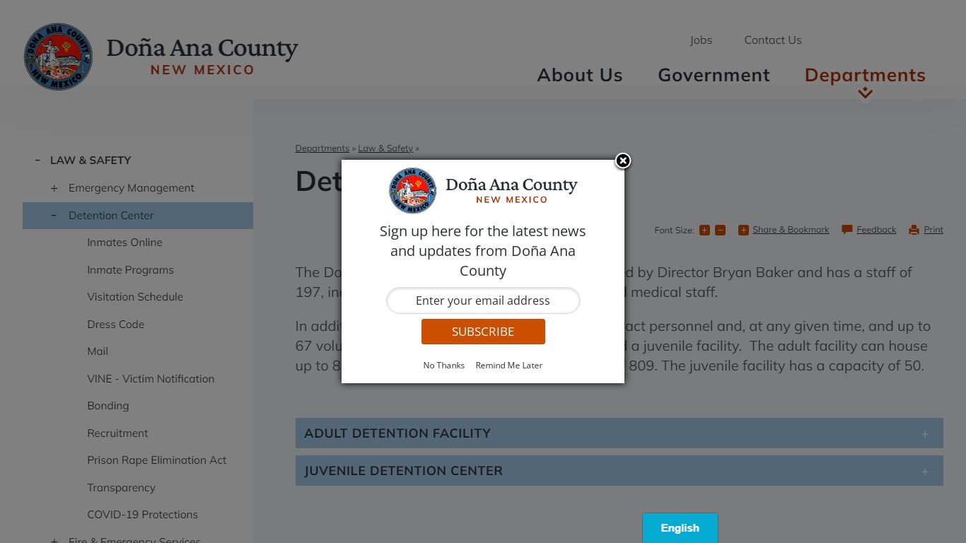 Detention Center | Doña Ana County, NM